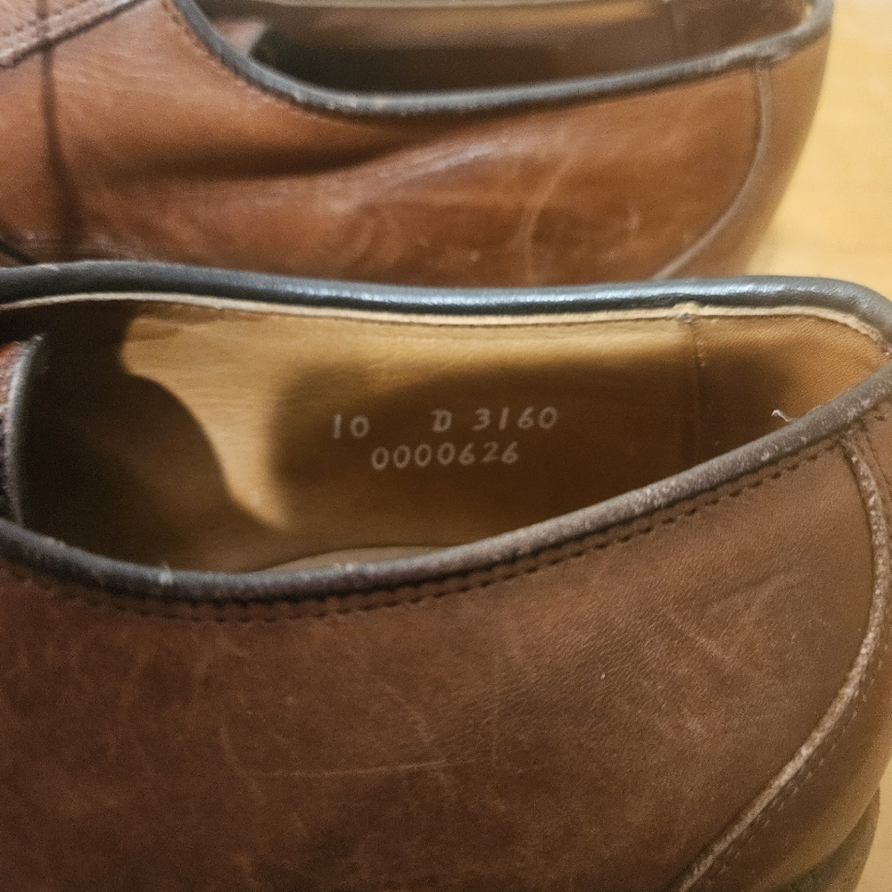 Allen Edmonds Made in USA Hersey Chili Split Moc Toe Lace Up Blucher Size 10 D - Picture 6 of 6